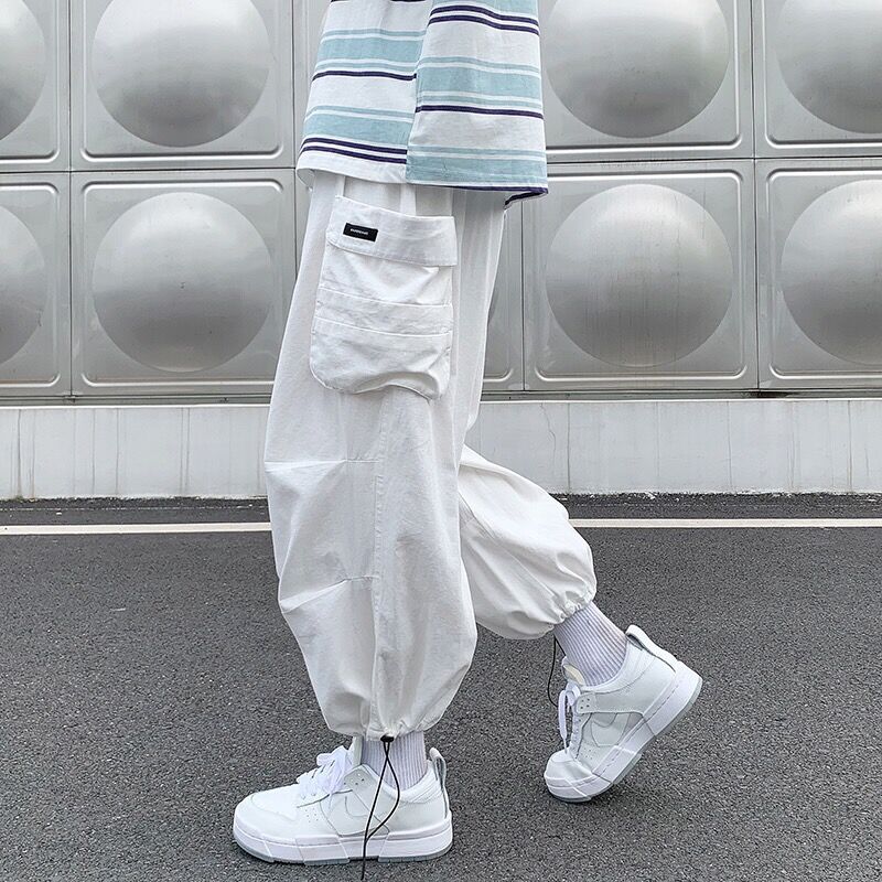 Summer Clothing Vibes - Mannen bloeiers losse cargobroek Japanse harajuku