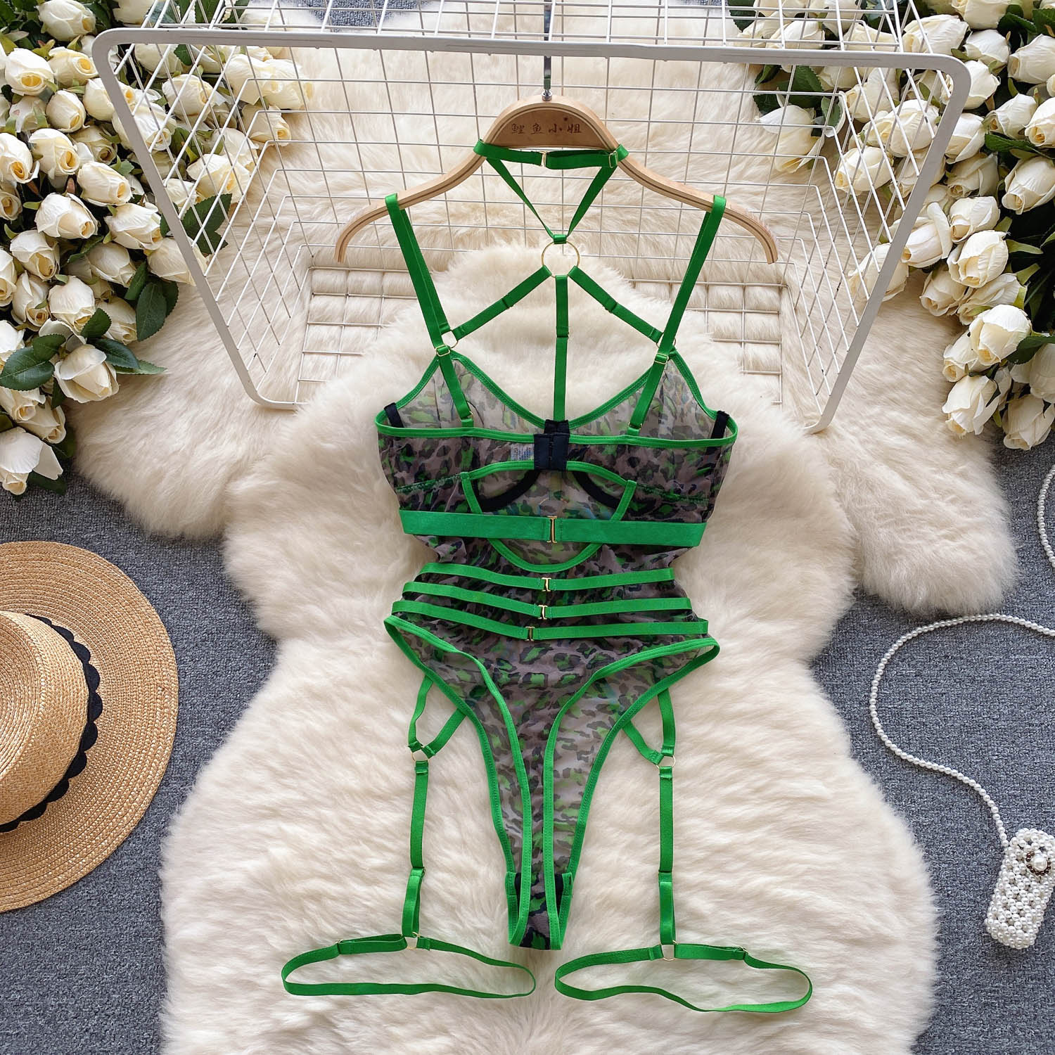 Summer Clothing Vintage - Vrouwen Hotsweet Mesh Vintage Bandjes Body