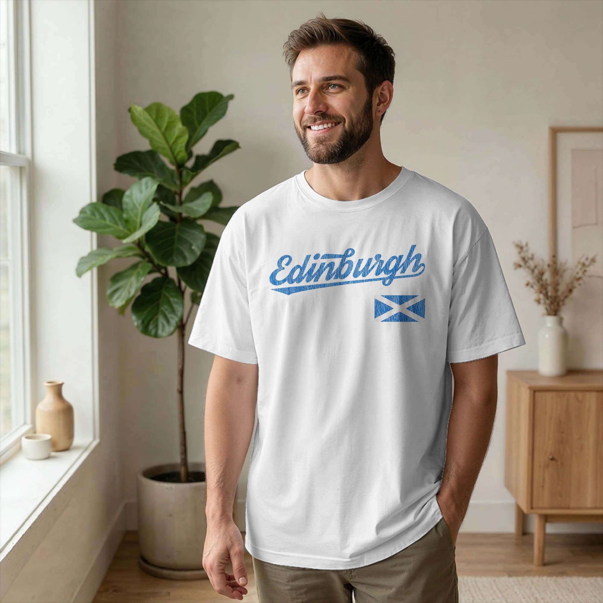 Summer Clothing Uk Men - Mannen Edinburgh Schotland Verenigd Koninkrijk T-shirt
