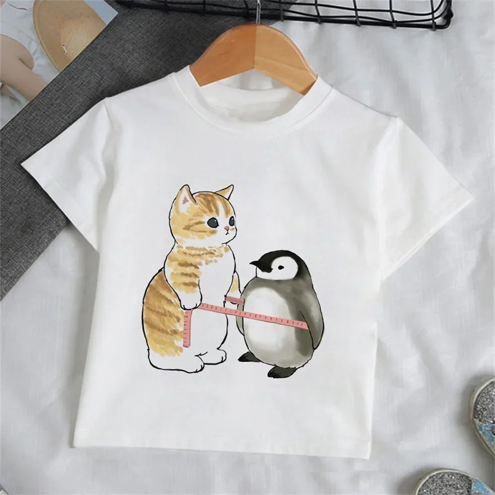 Summer Clothing Baby - Kinderkleding Meisjes Cartoon Kat T-Shirt voor