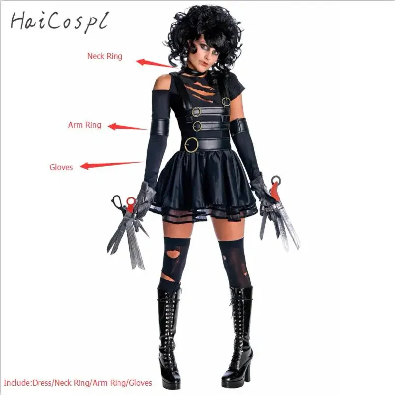 Romper Playsuit Women - 2026 Film Edward Scissorhands Cosplay Kostuums