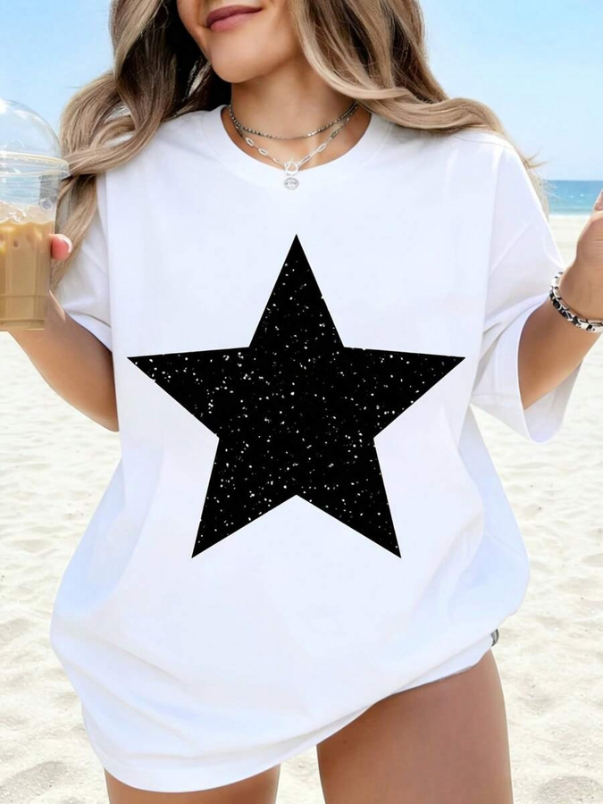 Summer Clothing Trends 2025 Women'S - Nieuwe modekleding, wit T-shirt met zwarte