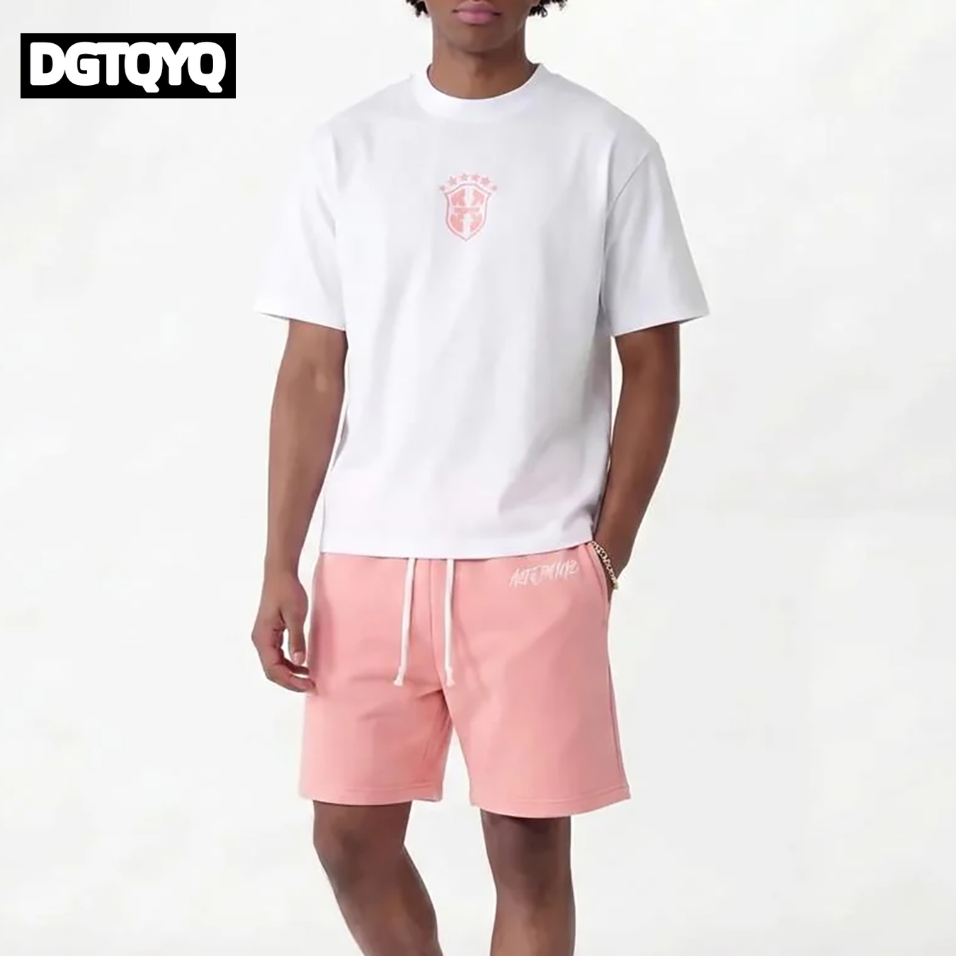 Summer Clothing Cheap - Zomerse nieuwe roze geborduurde casual shorts