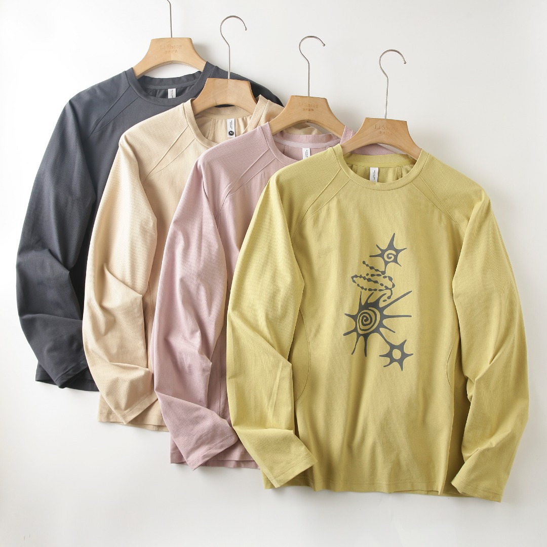 Summer Clothing Long Sleeve - Unisex T-shirt met hoge stretch, ademend,