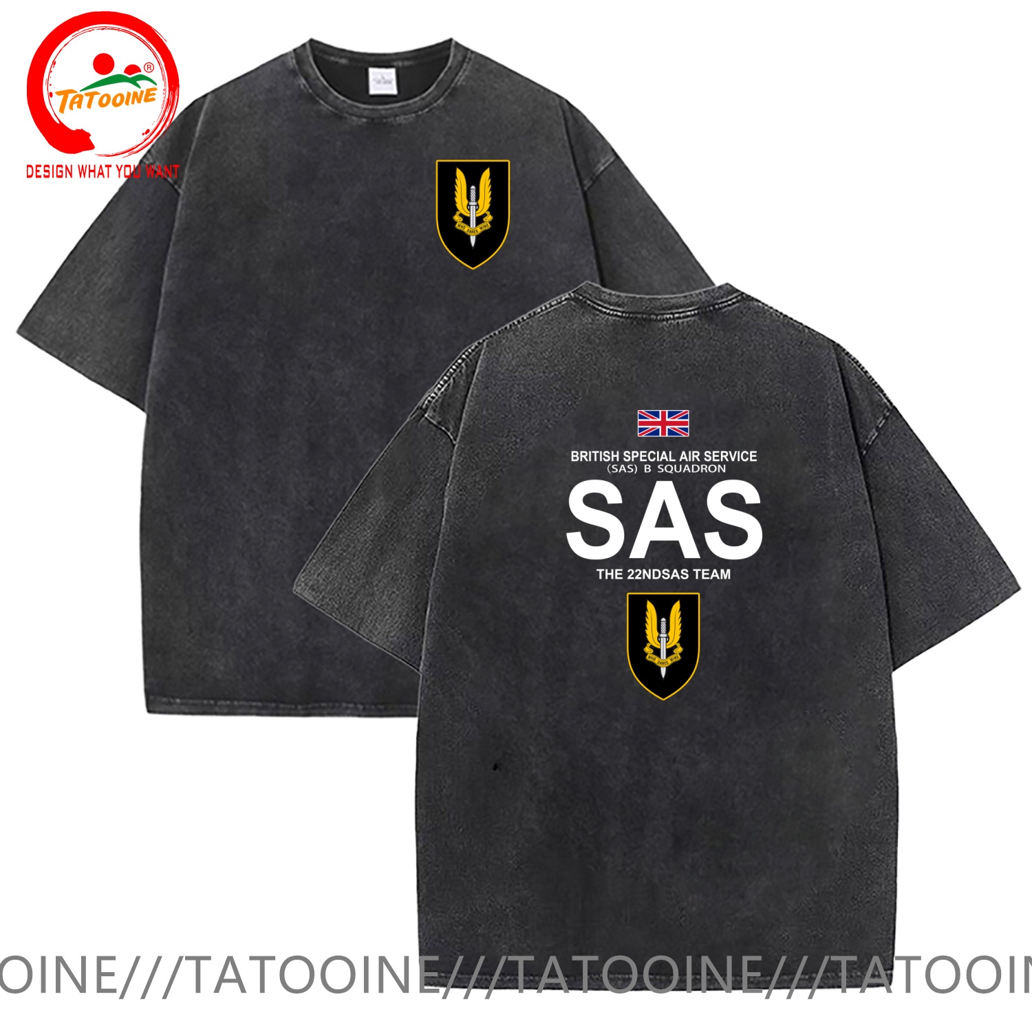 Summer Clothing Uk Men - Vintage gewassen katoenen T-shirt grappige ontwerper