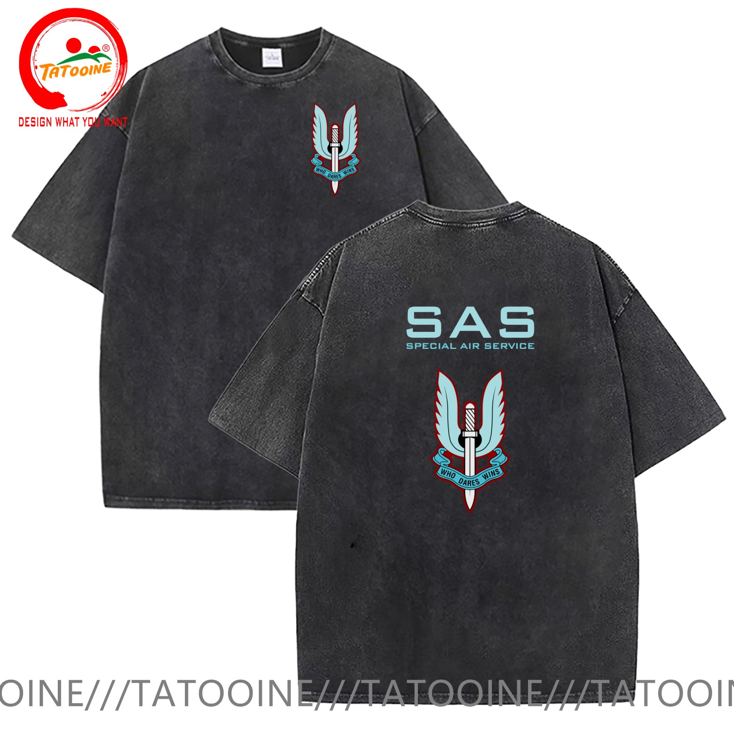 Summer Clothing Uk Men - Vintage gewassen katoenen T-shirt grappige ontwerper