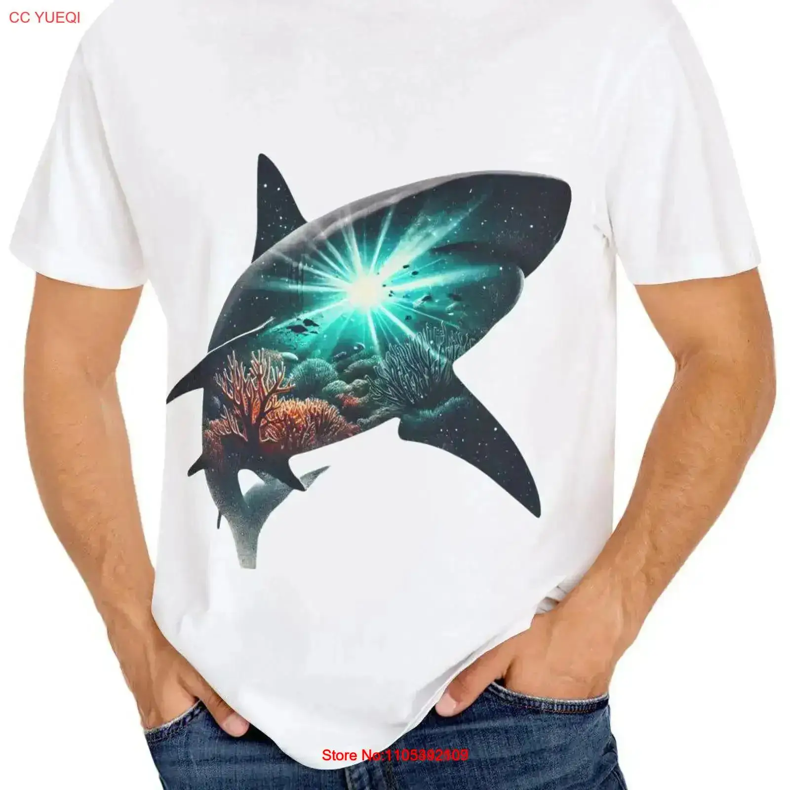 Summer Clothing Vibes - Oceaan-geïnspireerd, geverfd T-shirt, perfect voor strandliefhebbers,