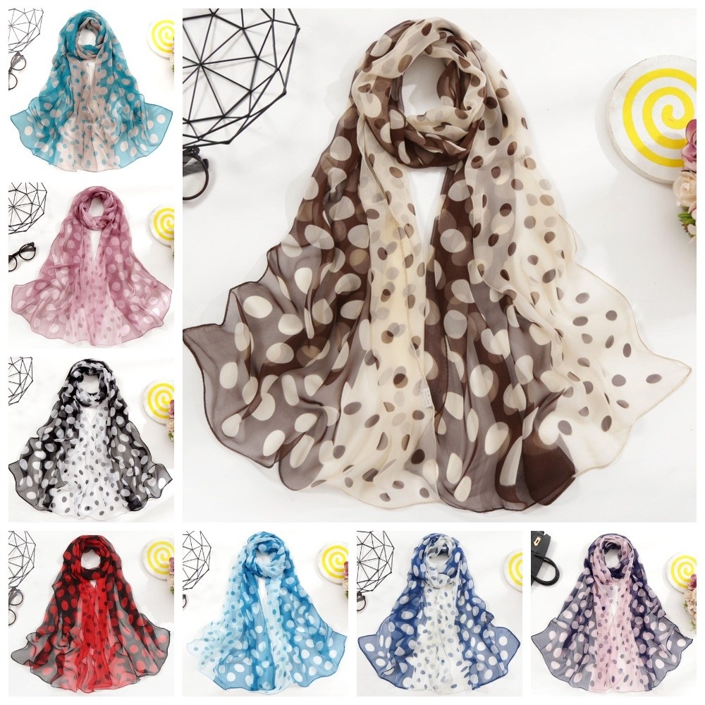 Summer Clothing Wraps - Mode 160CM Polka Dot Sjaal Zonnebrandcrème