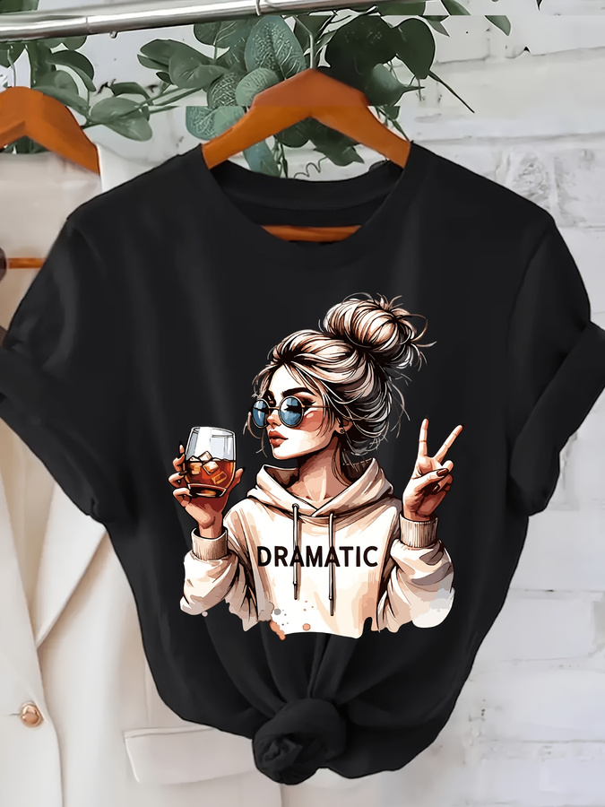 Summer Clothing Trends 2025 Women'S - DRAMATIC 1pc Damesmode T-shirt met print,