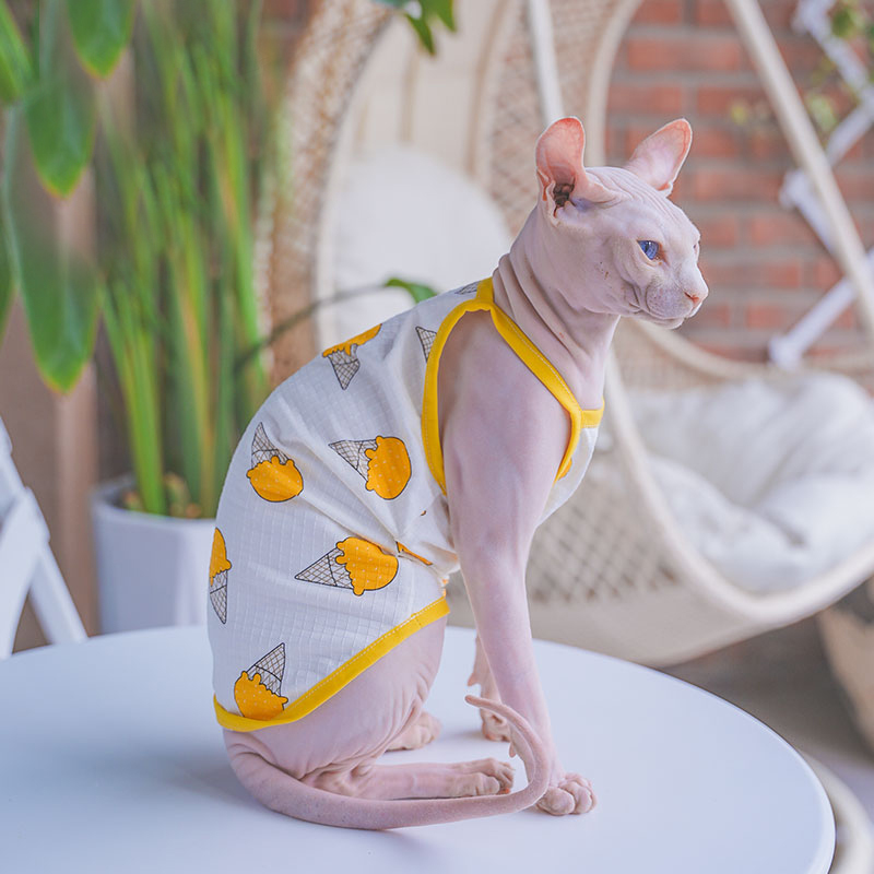 Soft Summer Yellow Clothing - Sphynx Kat Kleding Sphinx Katoenen Vest