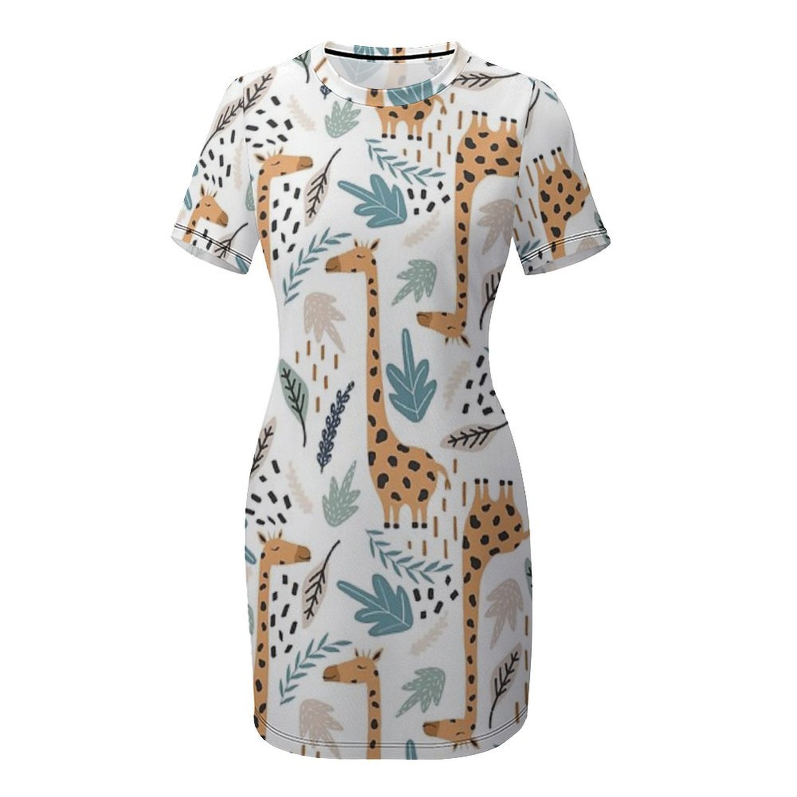 Giraffe Planten Op Witte Jurk  - Summer Clothing Online recensie en prijs