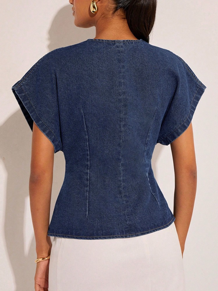 2026 Dames Donkerblauwe Denim  - Summer Clothing Wraps recensie en prijs