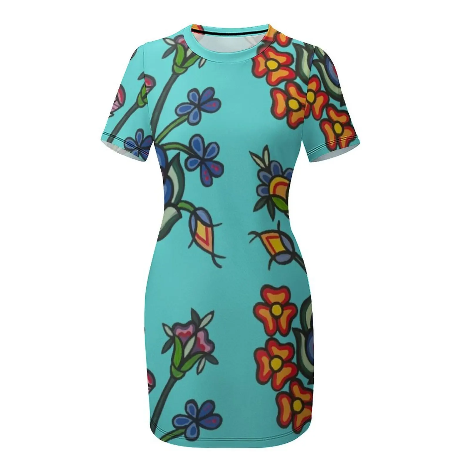 Geluk bloeit op aquablauwe jur - Summer Clothing Online recensie en prijs