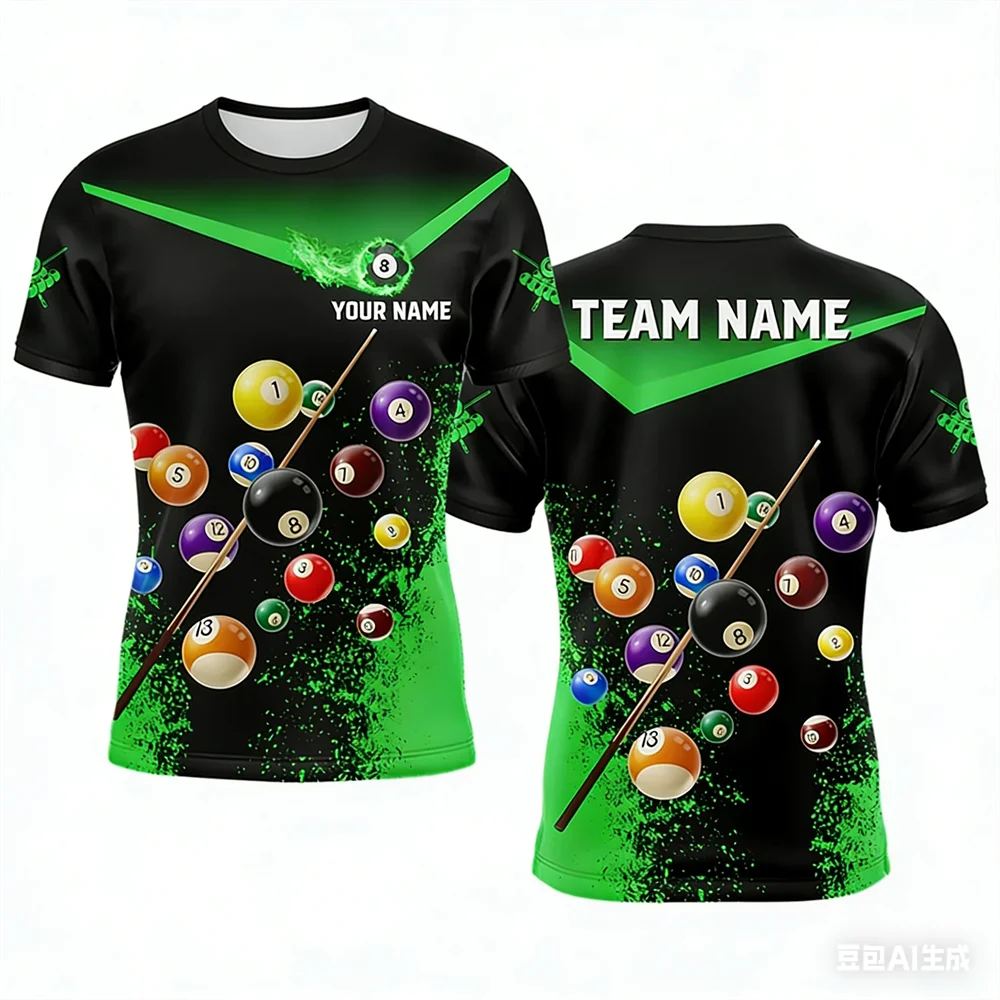 Mode Biljart Sport Heren T-Shi - Summer Clothing Name recensie en prijs