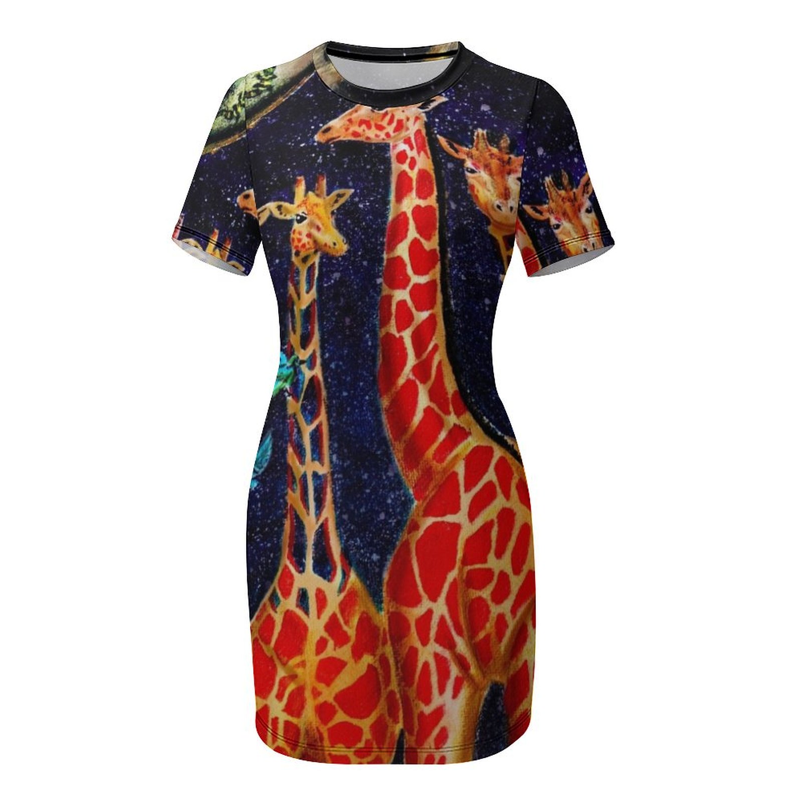 cave giraffes Jurk met korte m - Summer Clothing Trends 2025 Women'S recensie en prijs